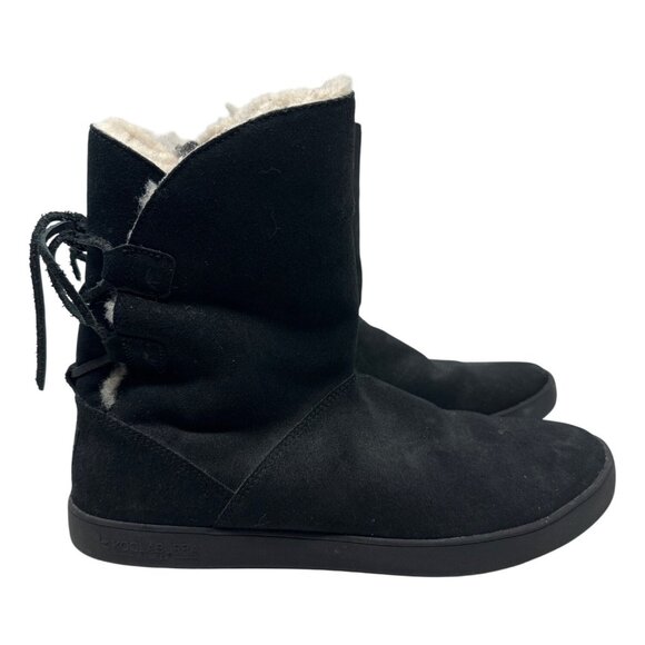 Koolaburra By Ugg Womens Shazi Short Boot Black Suede Leather Boots Size 10 - Picture 1 of 13